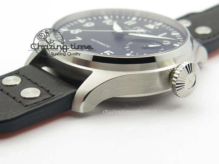 MIROTIME 0514 GoodFit Big Pilot Real PR IW500912 ZF Best Edition Black Dial On Black Leather Strap A 7287